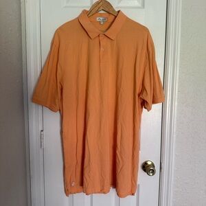 Peter Millar Orange Polo Shirt Soft Cotton Golf XXL
